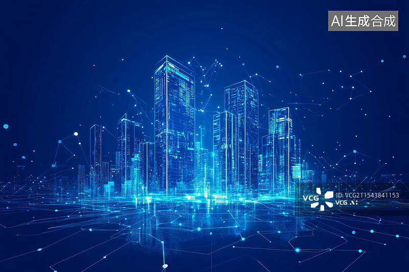 【AI数字艺术】互联网数据时代城市图片素材