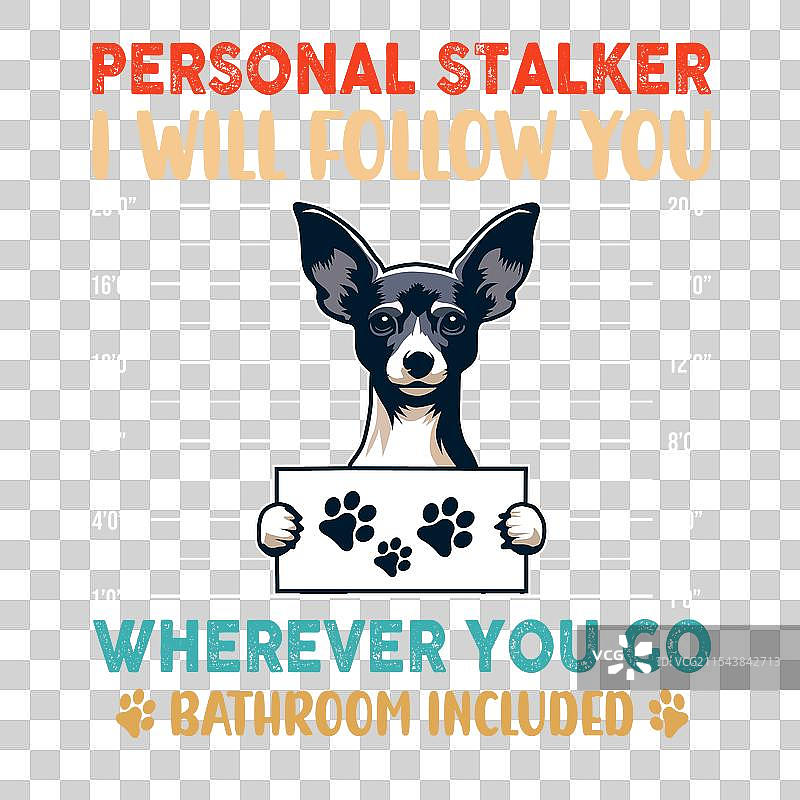 个人跟踪者，我会跟随小猎犬。图片素材