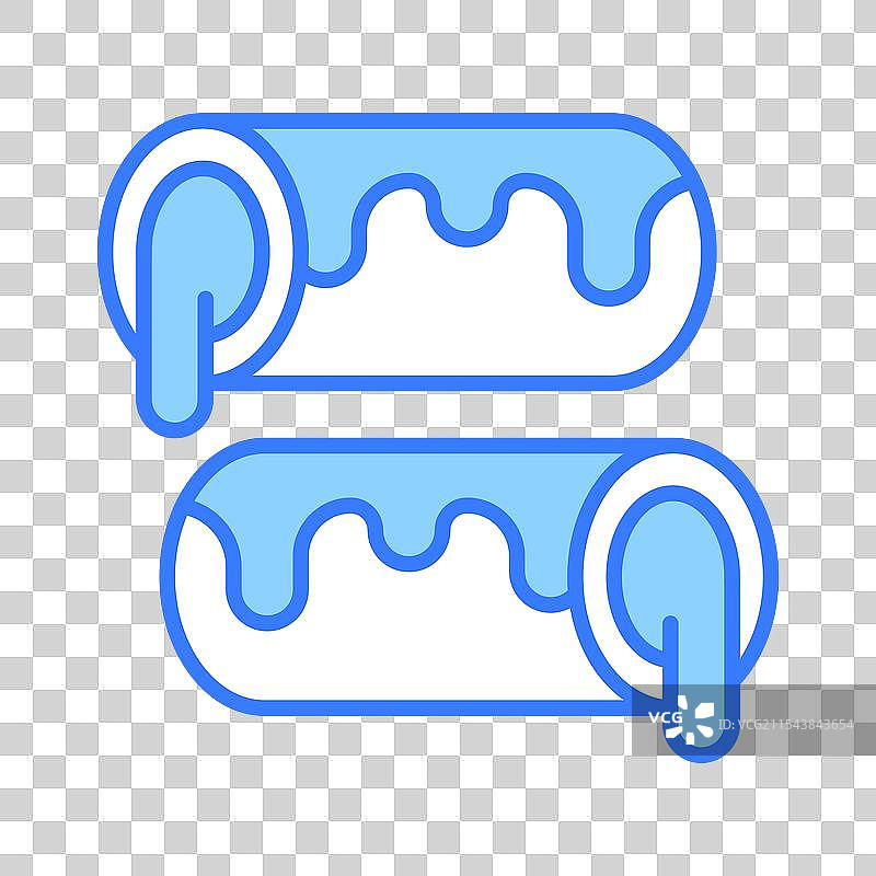 一个小巧柔软的圆木形糕点，里面填充着图片素材