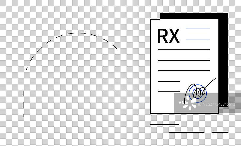 带有签名和处方的医疗处方表图片素材