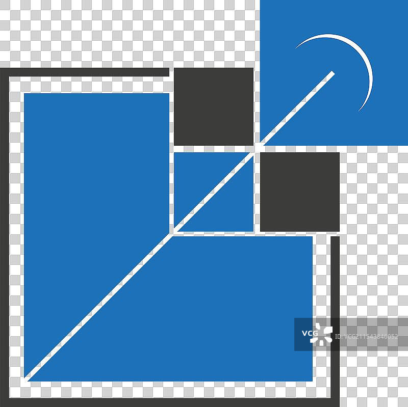 填充和描边图标框形状的标志设计图片素材