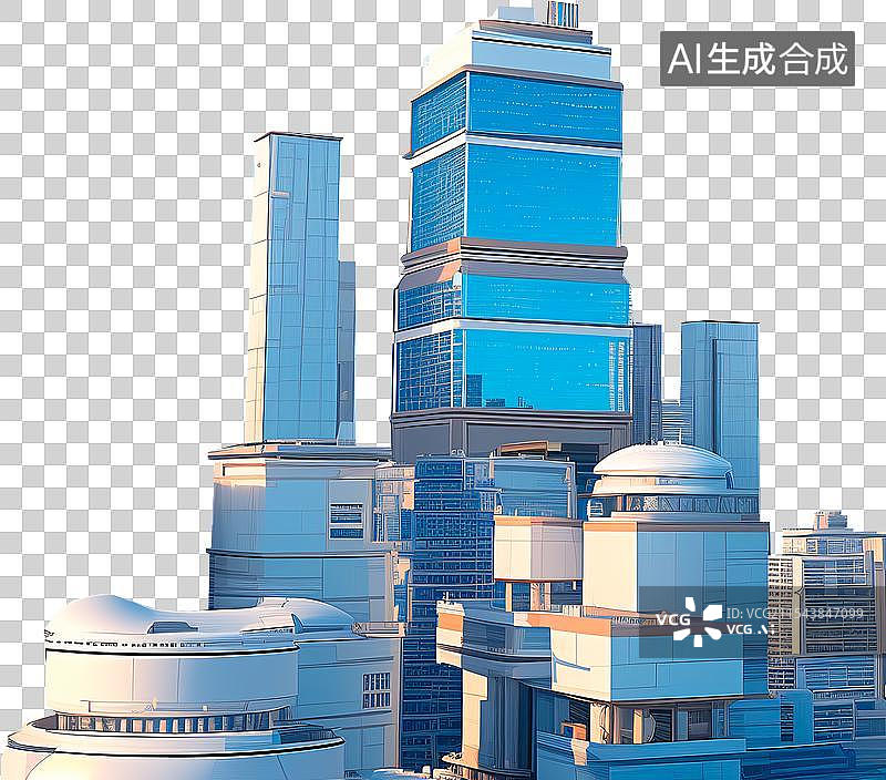 【AI数字艺术】未来城市建筑图片素材