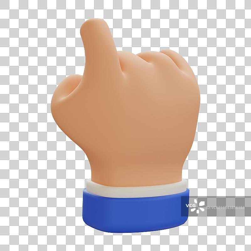 3D立体卡通可爱风手免抠元素图片素材