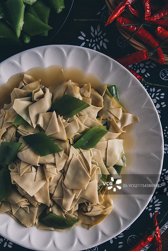 尖椒干豆腐图片素材