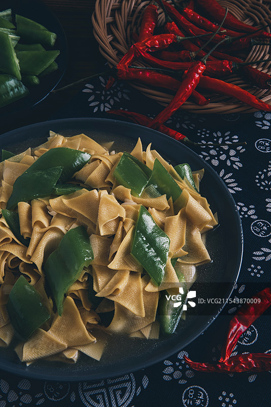 尖椒干豆腐图片素材