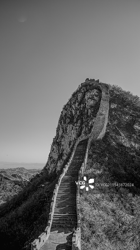 箭扣长城之鹰飞倒仰图片素材