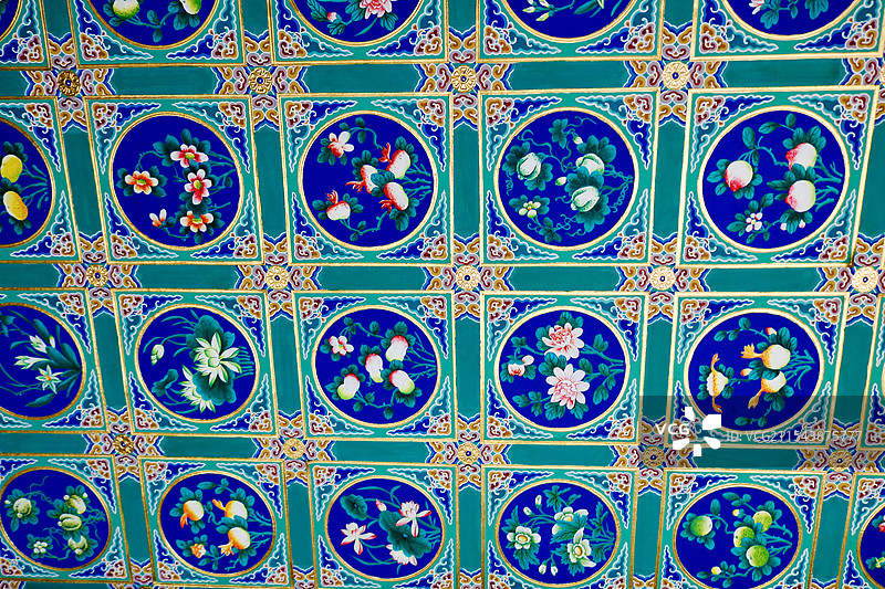 古代建筑天花板图案花纹图片素材