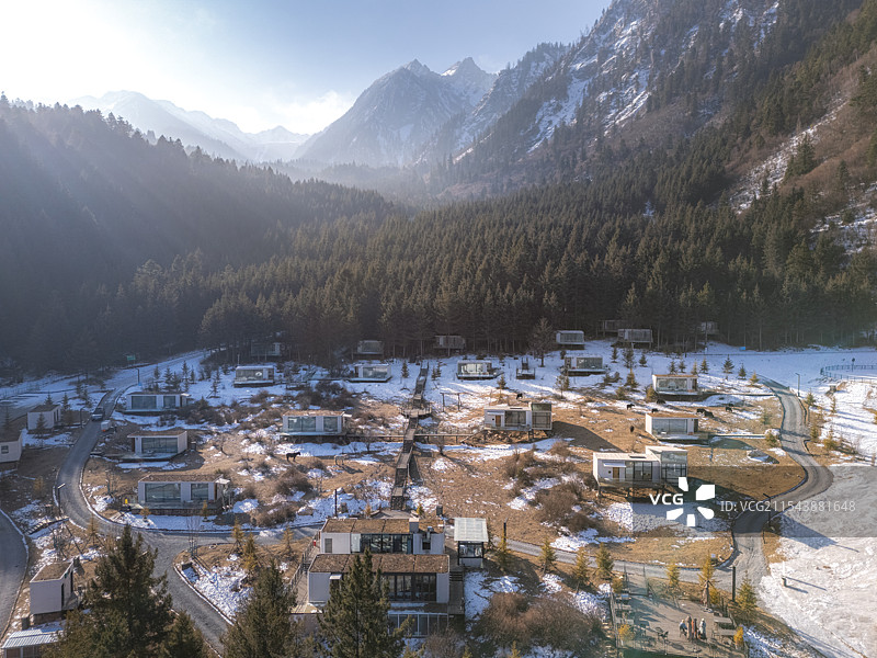 九寨沟县漳扎镇中查沟穹恰冰雪大世界图片素材