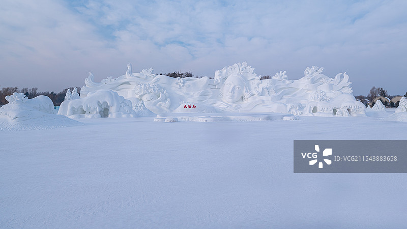 哈尔滨太阳岛雪博会雪雕图片素材
