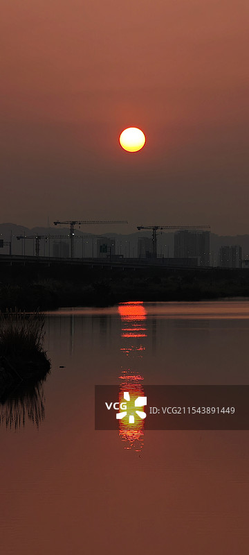 金湾落日图片素材