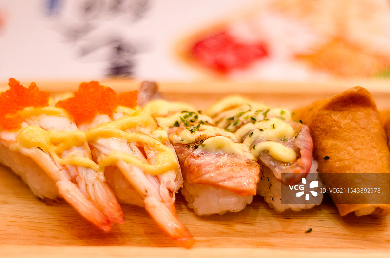 日本经典美食握寿司图片素材