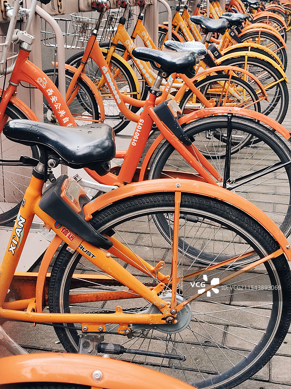 西安公共自行车图片素材