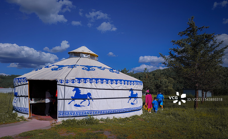 蒙古人家图片素材