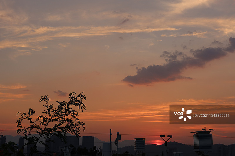 夕阳西下图片素材