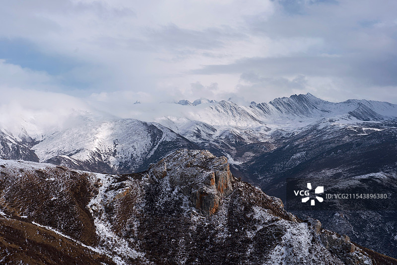 雪宝顶图片素材