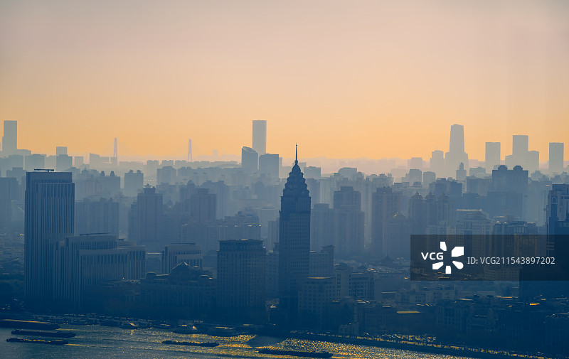 白玉兰广场顶楼视角图片素材