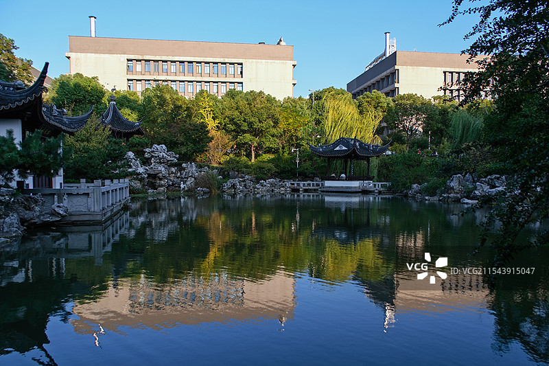 南京大学仙林校区 园林景观图片素材