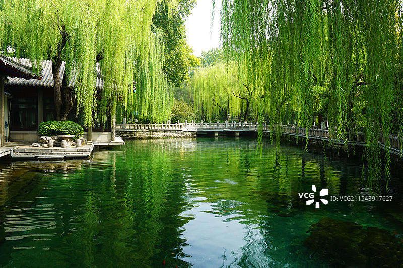 济南趵突泉公园 - 柳絮泉 美景分享图片素材
