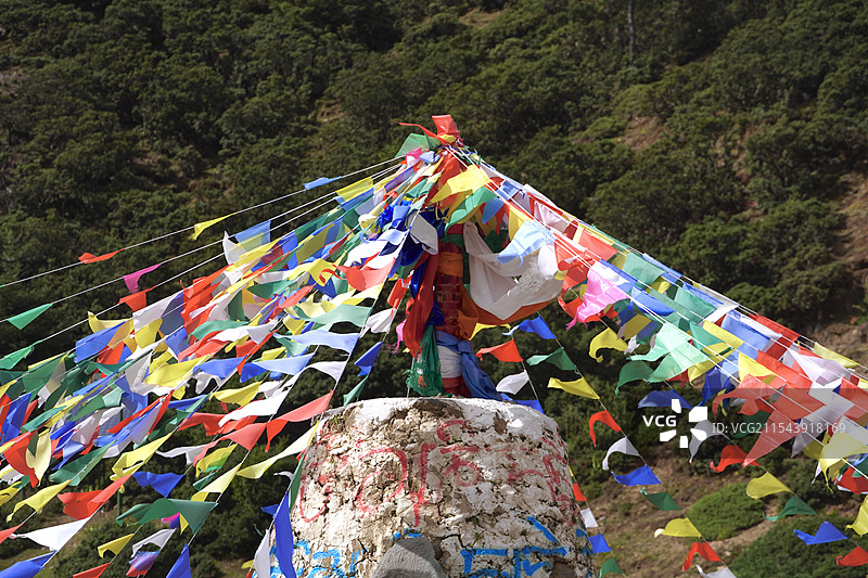 经幡、风马旗、隆达图片素材