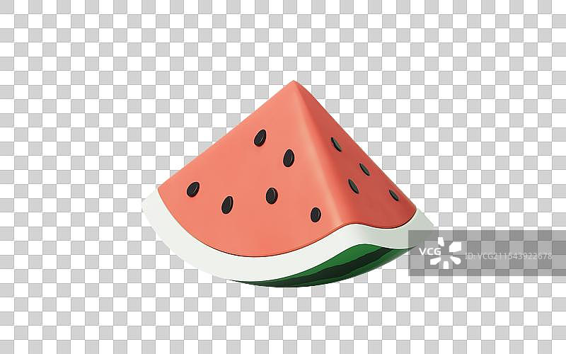 新鲜的水果西瓜三维渲染图片素材