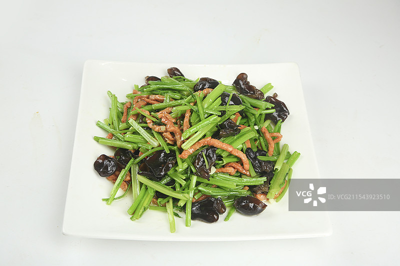 芹菜木耳肉丝图片素材