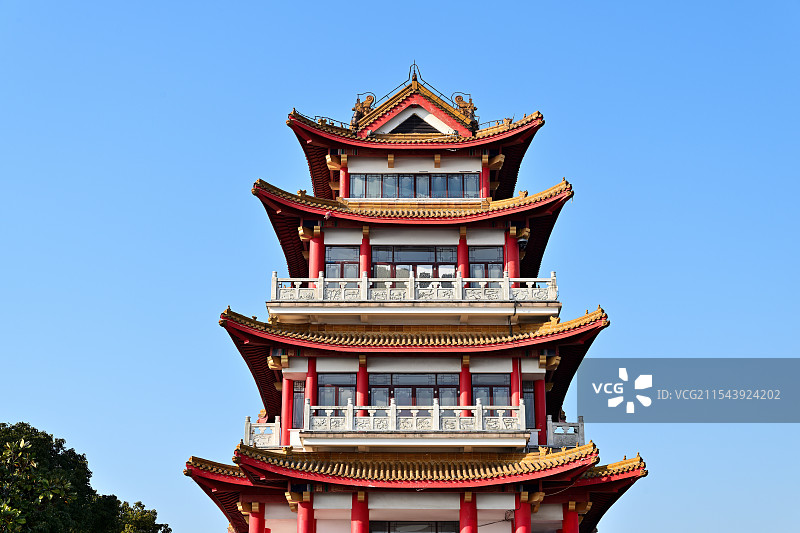 龙腾阁，上海奉贤渔人码头图片素材