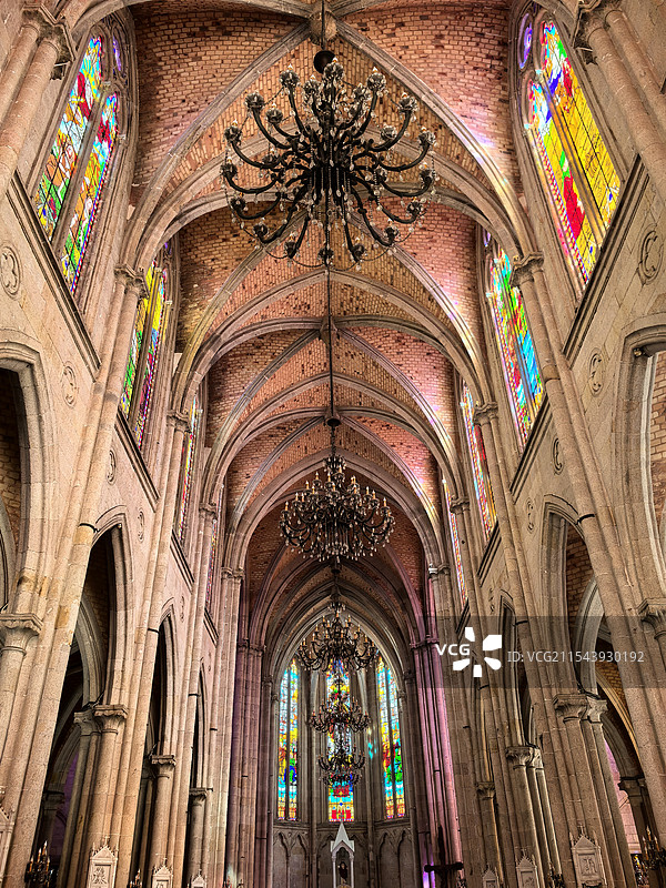 广州圣心大教堂！好喜欢这种对称的美感！图片素材