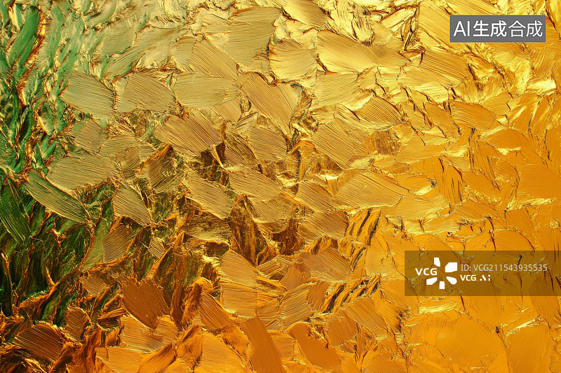 【AI数字艺术】金色背景，具有纹理效果，类似于黄金箔的外观，具有颗粒感图片素材