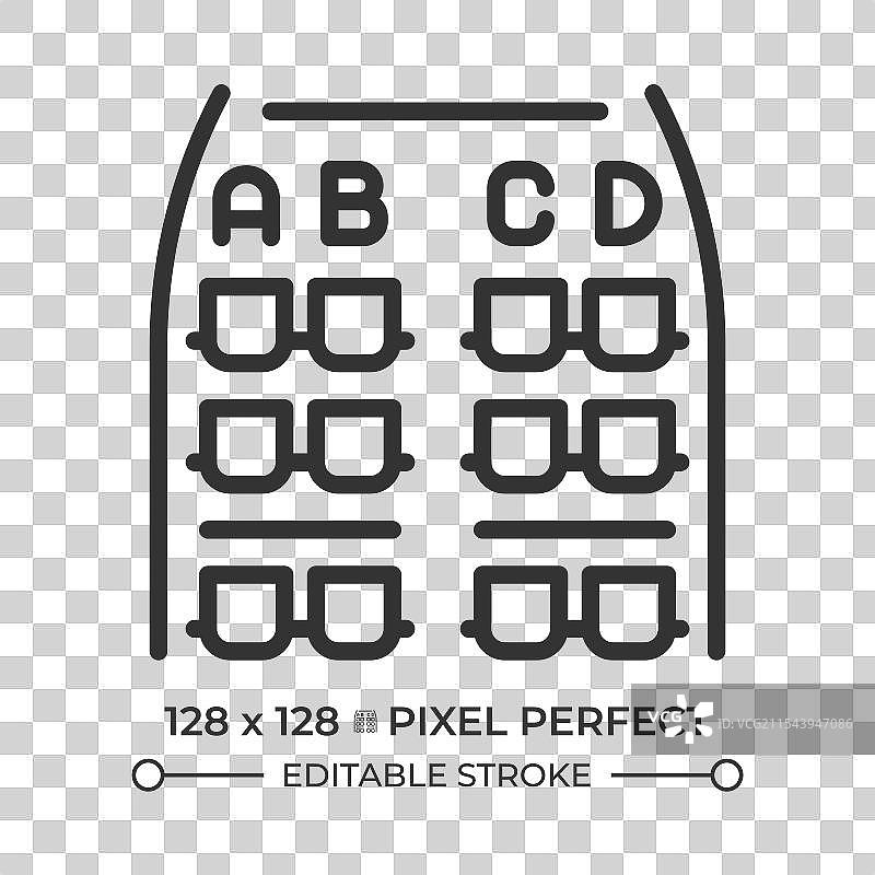 飞机座位图线性图标图片素材