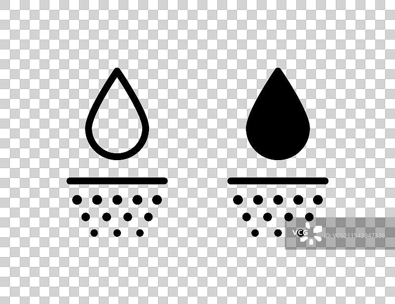 水分吸收图标，深层滋润象征图片素材