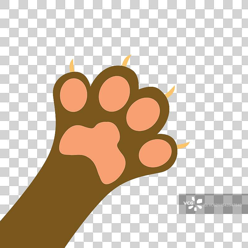 猫或狗爪印标志图标图片素材