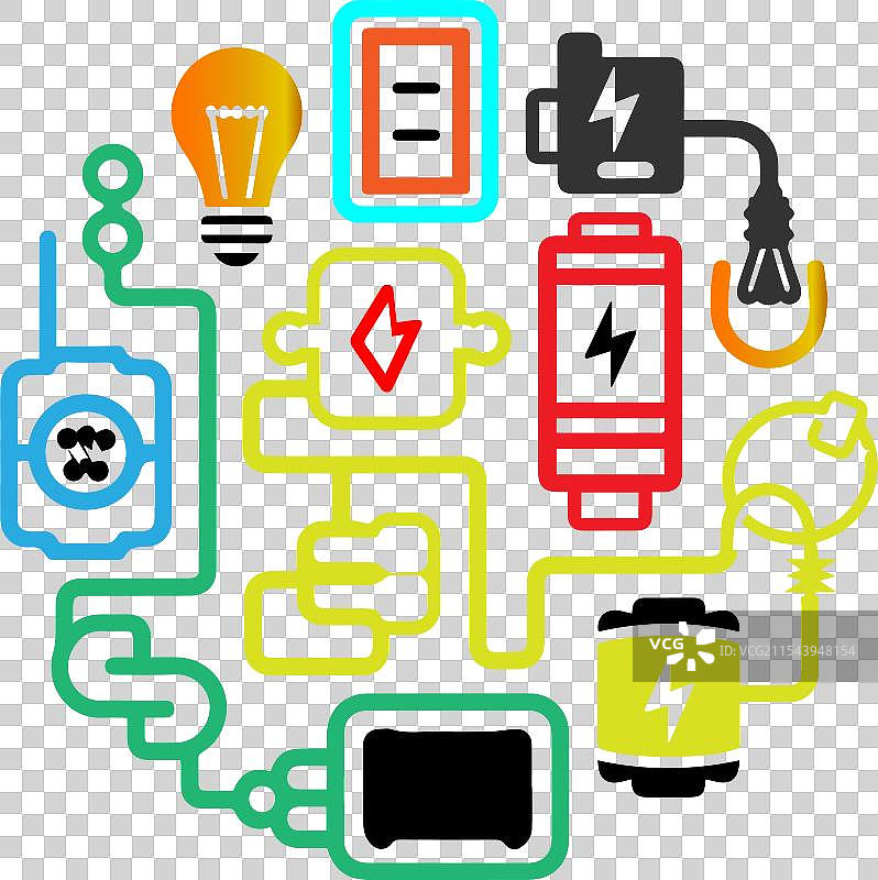 电气符号的轮廓图像图片素材