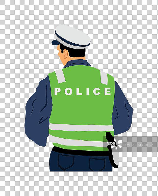 交通警察执勤中图片素材