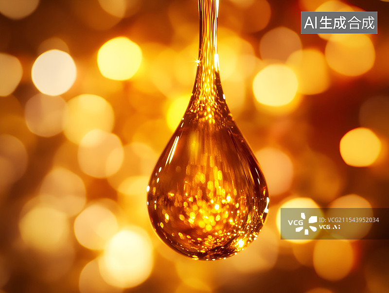 【AI数字艺术】油滴特写图片素材