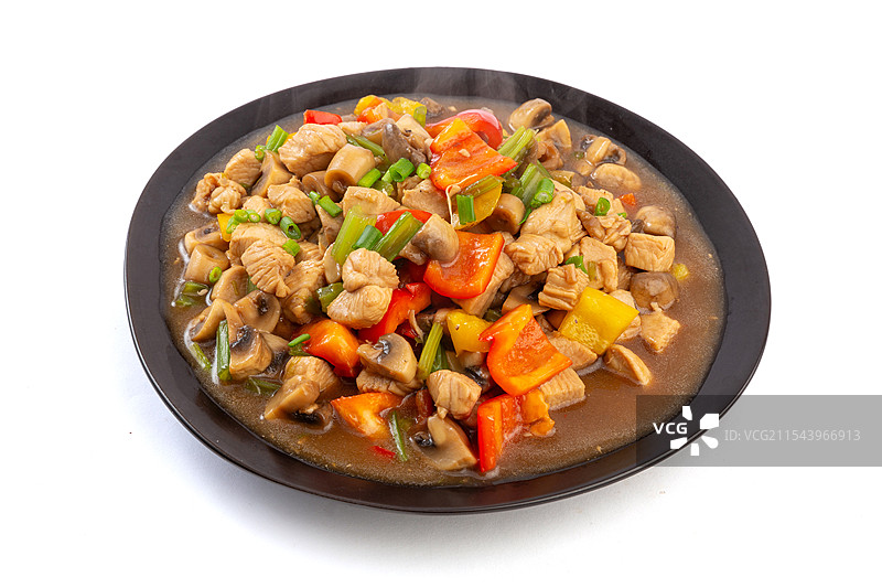 鸡胸肉炒口菇图片素材