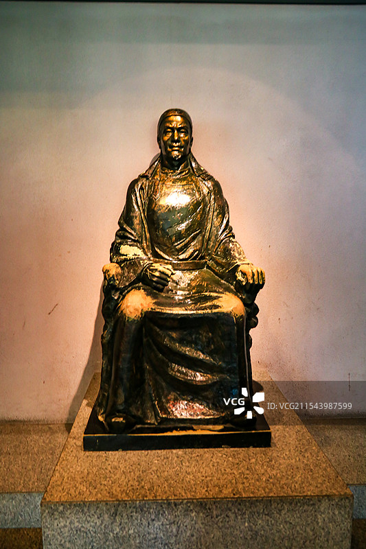 南京总统府景区内洪秀全与天朝宫殿历史文物陈列图片素材