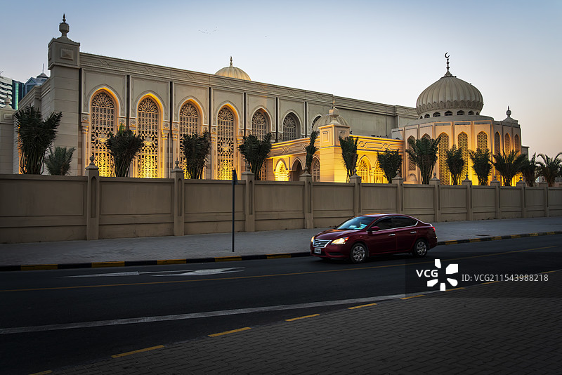 沙迦城市建筑、道路风景图片素材