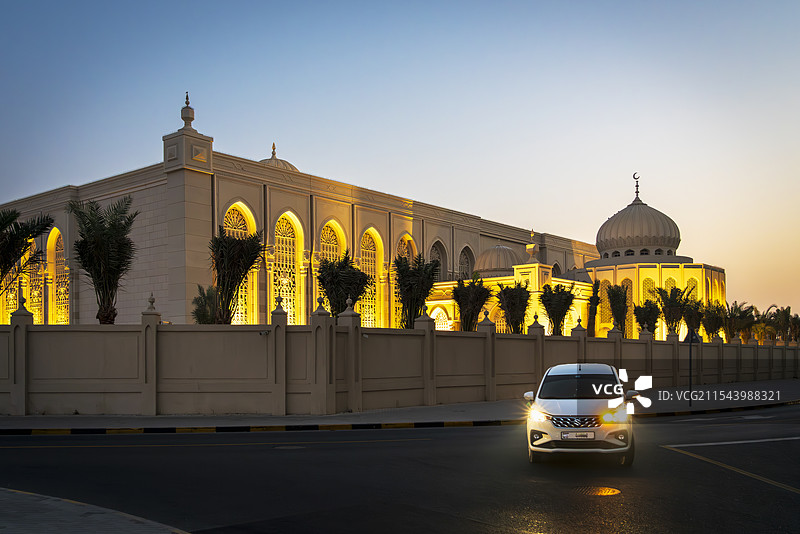 沙迦城市建筑、道路风景图片素材