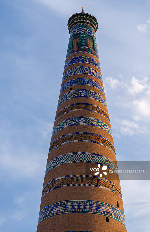 希瓦古城的宣礼塔图片素材