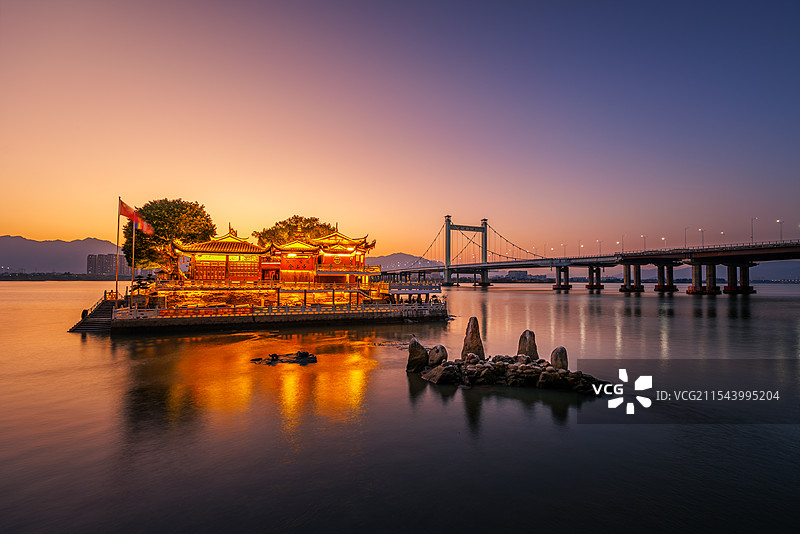 福州金山寺晚霞图片素材