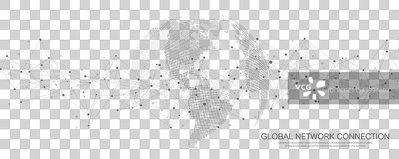 全球网络连接横幅设计模板图片素材