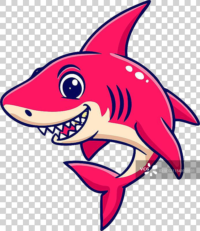 可爱友好的鲨鱼图片素材