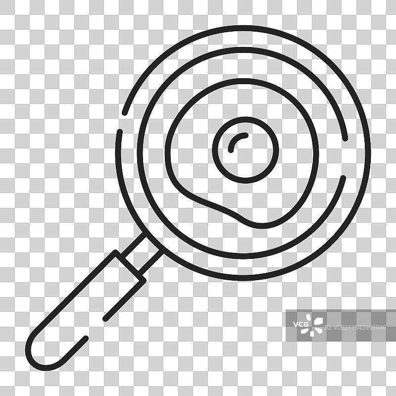 孤立的煎蛋在平底锅上图片素材