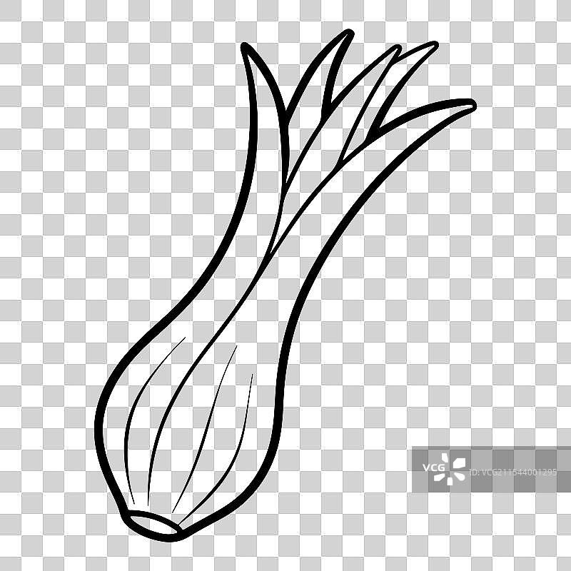 动态的韭菜线条艺术图片素材