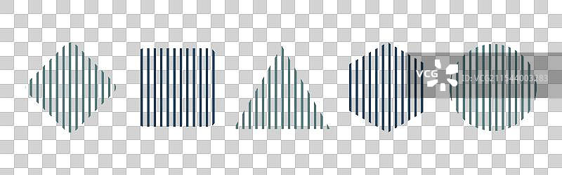 条纹几何形状集合图形图片素材