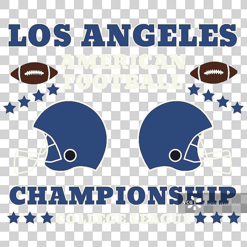 洛杉矶足球排版运动牛仔布图片素材