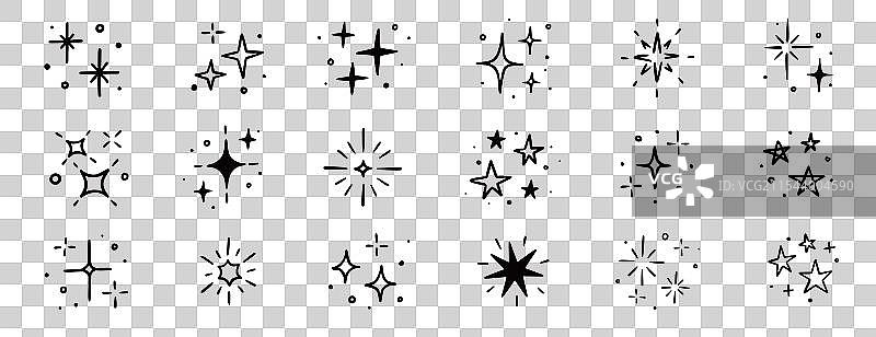 闪烁的星星元素图标图片素材