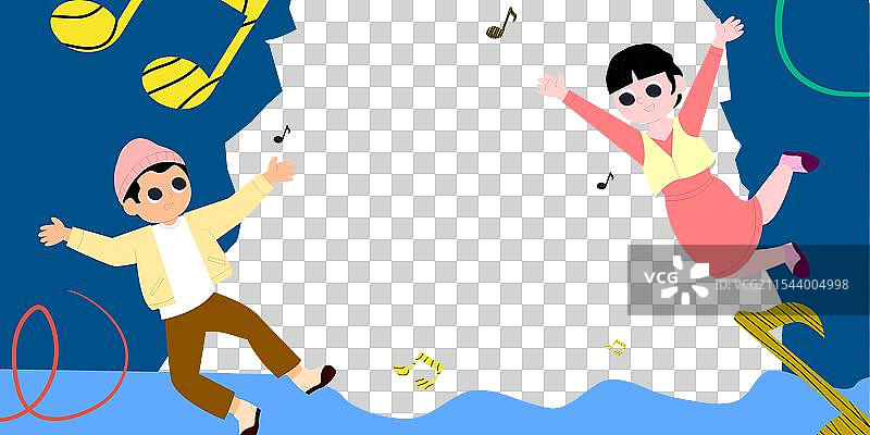 随着音乐跳舞图片素材
