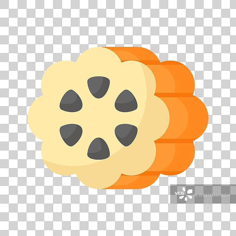 现代扁平风格的可可豆图标图片素材