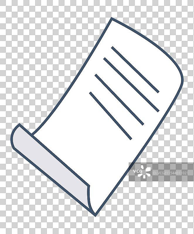 手绘纸卷，上面有适合的文字行图片素材